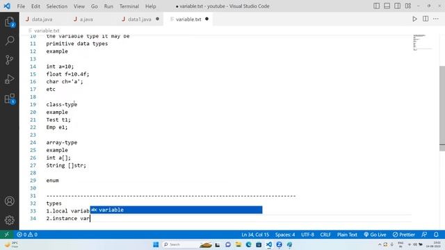 Core Java part11 What is Variable and Types of Variable | Local Variable смотреть онлайн