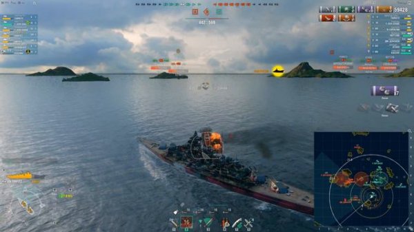 World of Warships| бой на Тирпиц (Tirpitz) 6 фрагов