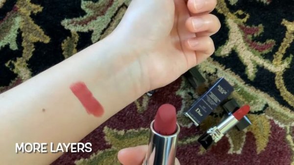 New refillable Rouge Dior 720 ICONE 840 RAYONNANTE swatches