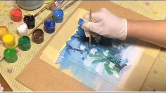 Урок рисования "Подснежники" смотреть онлайн