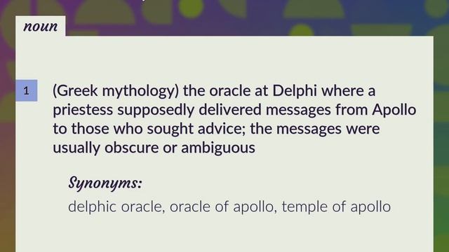 Oracle of delphi | meaning of Oracle of delphi смотреть онлайн