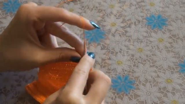 Праздничное платье "Апельсинка"на куклу барби. Вязание крючком МК смотреть онлайн