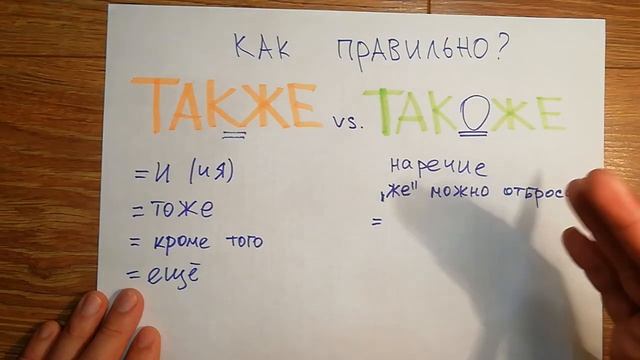 Также и Так Же. Запомни раз и навсегда, когда слитно, а когда раздельно смотреть онлайн