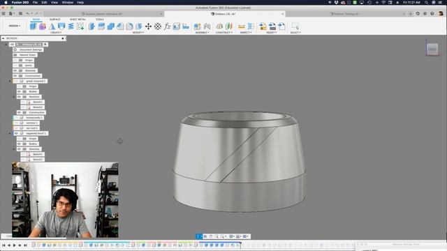 Fusion 360 Tutorial – Emboss is BOSS! смотреть онлайн