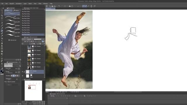 Daily Art practise: Figure drawing with reference for observation martialö arts kinda | Day 157 смотреть онлайн