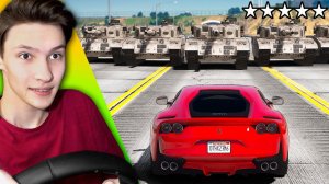 Можно ли УЕХАТЬ от 5 ЗВЁЗД на РУЛЕ в GTA 5?! ВОЗМОЖНО ли ЭТО?!