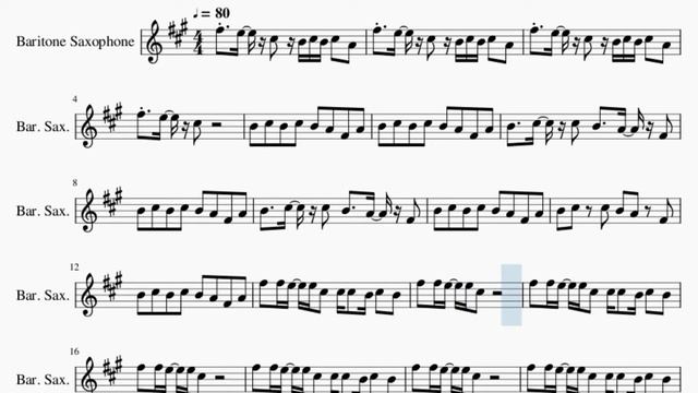 Baritone Sax Sheet Music: How to play Life Goes On by Oliver Tree смотреть онлайн