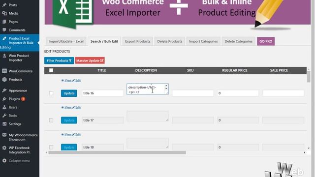 How to import Woocommerce Products with Excel and Bulk Edit from UI смотреть онлайн