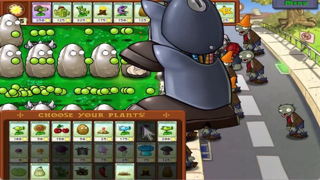 Plants vs Zombies - 99 Threepeater Vs 99 Gatling Pea Vs Gargantuar Vs Dr.Zomboss смотреть онлайн