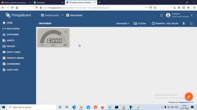 Mqtt push using python to thingsboard dashboard and GPIO control intro смотреть онлайн
