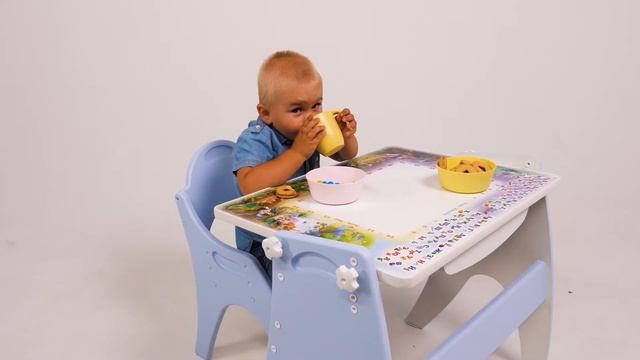 Набор детской мебели растущий ТРАНСФОРМЕР стол - парта - мольберт ТЕХ КИДС смотреть онлайн