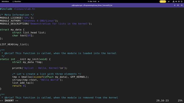 Let's code a Linux Driver - 33_ Linked Lists смотреть онлайн