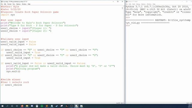 Coding Rock Paper Scissors! | Applying Python #1 смотреть онлайн