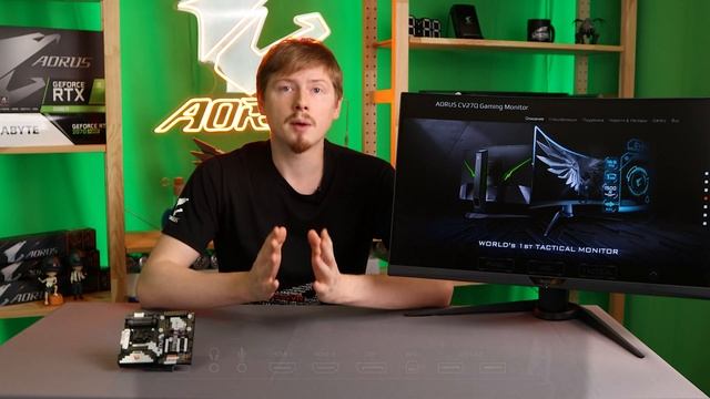 Распаковка монитора AORUS CV27Q смотреть онлайн