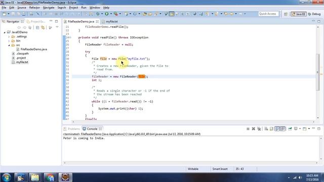 Example of FileReader constructor accepts file object | Java IO | Java Tutorial смотреть онлайн