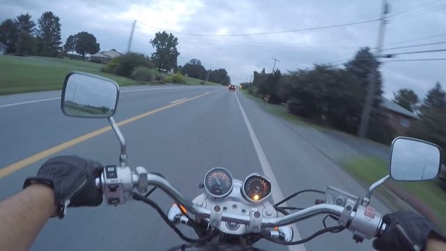 Road Ready? Wrecked 1997 Honda Magna 750 VF750C POV First Ride since New Steering Bearing смотреть онлайн