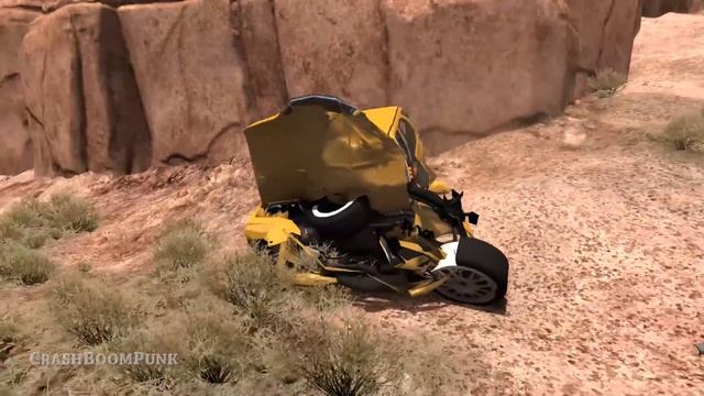 Massive Spike Strip Pileup Crashes #56 – BeamNG Drive | CrashBoomPunk