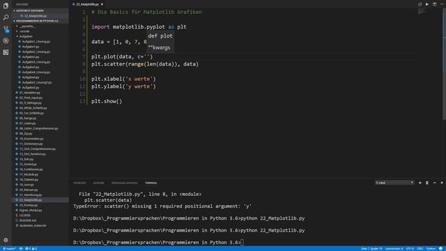 Programmieren in Python 3.6 (22): Matplotlib Daten darstellen смотреть онлайн