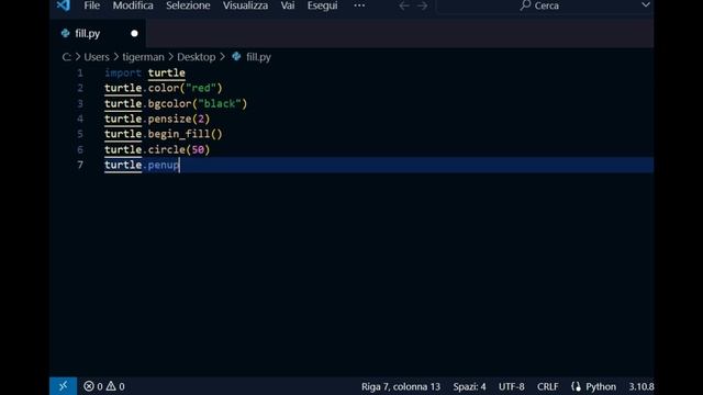 Python Turtle - ?️PenUp () ||?️PenDown()||Disegna 2 cerchi?? смотреть онлайн