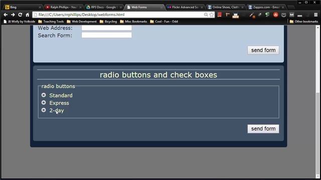 Radio Buttons and Check Boxes in a Web Form смотреть онлайн