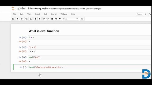 Explained Eval Function in Python - Python Interview Question смотреть онлайн