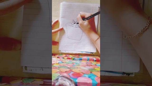 Как нарисовать котика в кружке??☕ смотреть онлайн