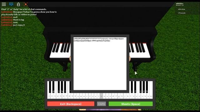 Roblox - Gravity falls (Piano sheets). смотреть онлайн