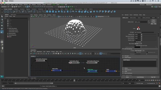 Maya 2017 - Duplicating MASH Falloff nodes смотреть онлайн