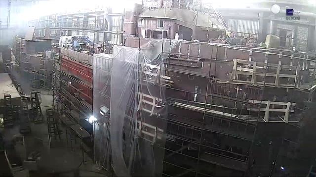 Этапы строительства азимутального буксира "Помор" смотреть онлайн