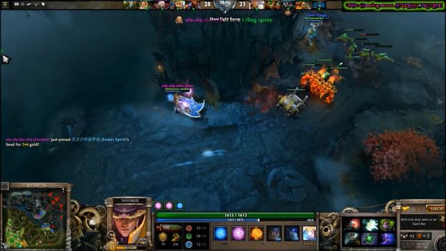ddz (Invoker) Gameplay Dota 2 Ranked High Skill MMR смотреть онлайн