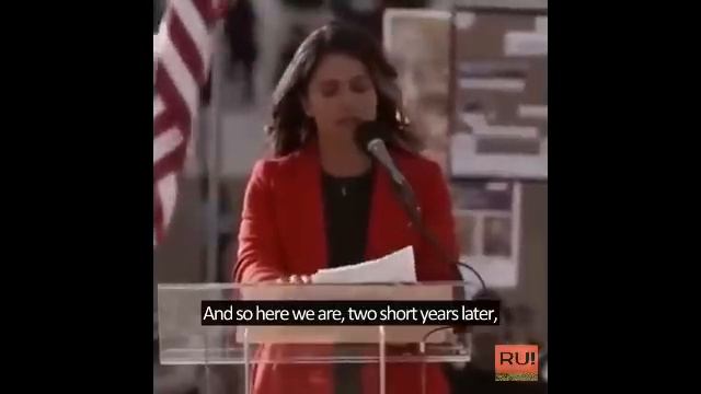 Выступление Талси Габбард на антивоенном марше в США смотреть онлайн