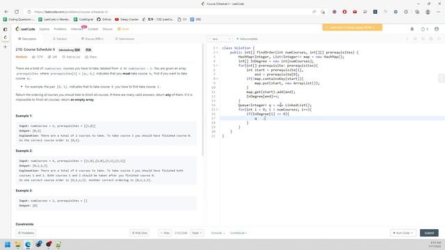 LeetCode 210 | Course Schedule II | HashMap BFS | Java смотреть онлайн