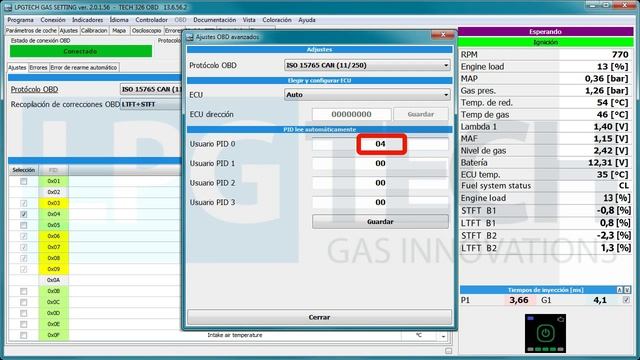 Software Controlador TECH-324 OBD - Ajustes de instalación Parte 1 смотреть онлайн