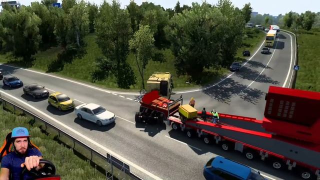 ЭТО ВАМ НЕ КАМАЗ - СУПЕР ТЯГАЧ ТАЩИТ 400 ТОНН ГРУЗ - ПОЛУЧИТСЯ? - EURO TRUCK SIMULATOR 2 моды + РУЛ смотреть онлайн