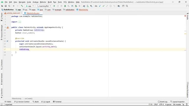 How to create Radio Button & Group in Android Studio |learning bot| смотреть онлайн