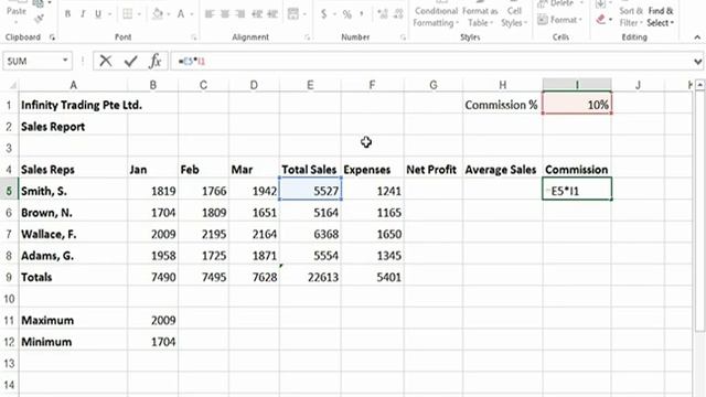 Creating an Absolute Reference in Excel 2013 смотреть онлайн