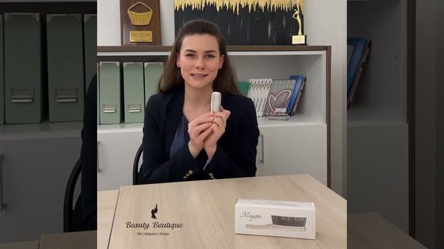 Белая расческа Majestic Mini смотреть онлайн