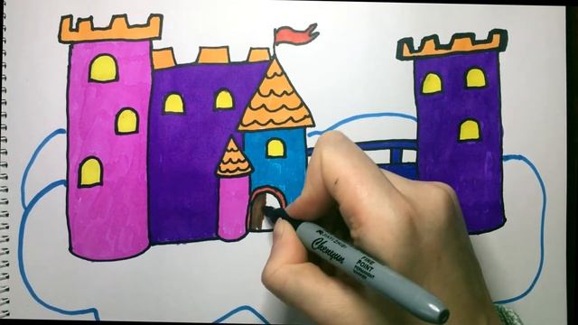 Как нарисовать замок / How to draw a castle. Рисуем ЗАМОК для ПРИНЦЕССЫ / Урок рисования маркерами смотреть онлайн