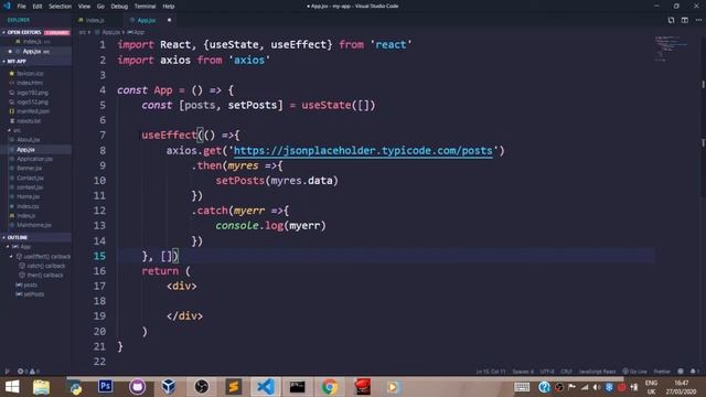 React Hooks Tutorial - 5 - Use Effect & Axios смотреть онлайн