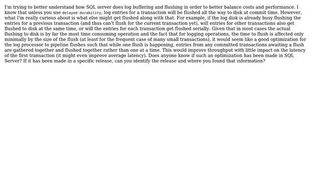 Databases: SQL Server Log Entry Gathering? смотреть онлайн