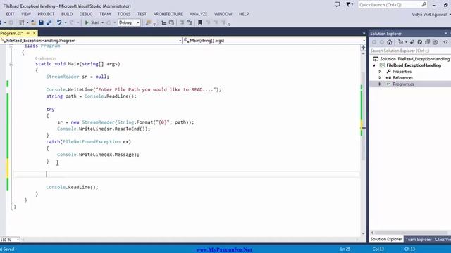 Exception Handling - Real world usage of try, catch, finally using C# смотреть онлайн