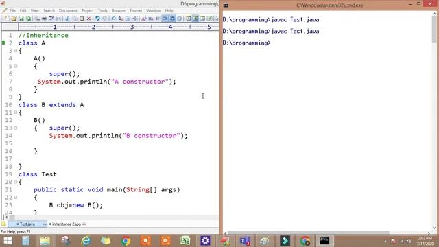 Constructor calling statement super() in inheritance смотреть онлайн