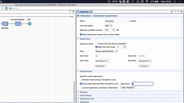 Small factory in AnyLogic 8.6.0 - part 1 смотреть онлайн