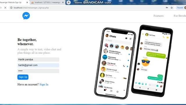 Messenger chat Website Tutorials Using HTML CSS PHP MYSQLI AJAX JQUERY. смотреть онлайн