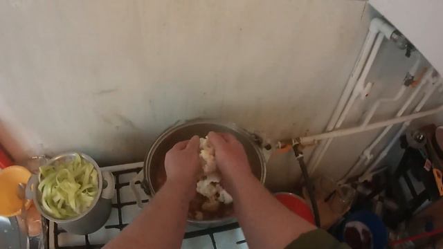 Рагу с овощами в казане!!!!