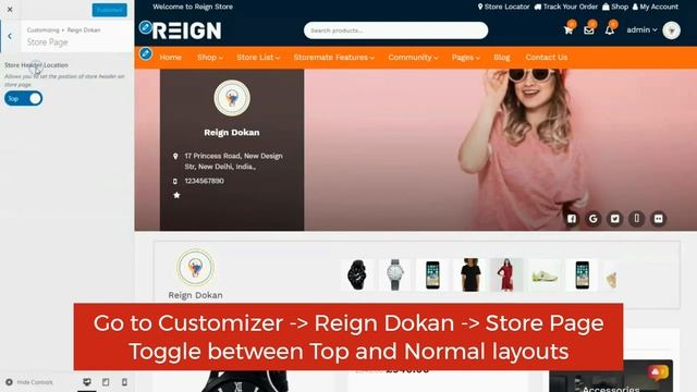 How to set Vendor store header location - Reign Dokan Theme смотреть онлайн