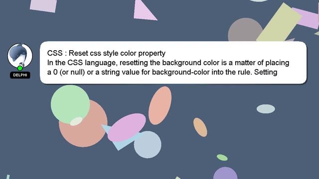 CSS : Reset css style color property смотреть онлайн