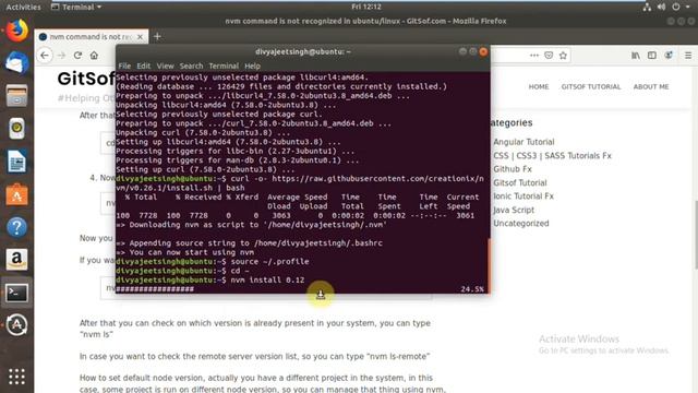 How to install node in ubuntu and manage nvm 100% work смотреть онлайн