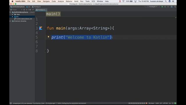 Kotlin - Run first App Kotline смотреть онлайн