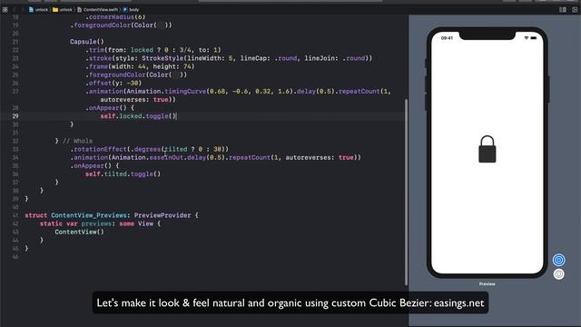 SwiftUI Animation Techniques: Using Custom Cubic-Bezier смотреть онлайн